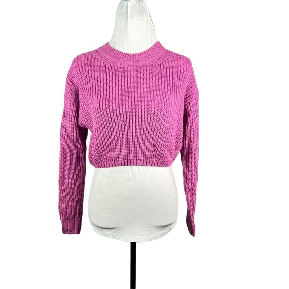 Elodie size small pick scoop neck pink cropped sweater new with tags size small
